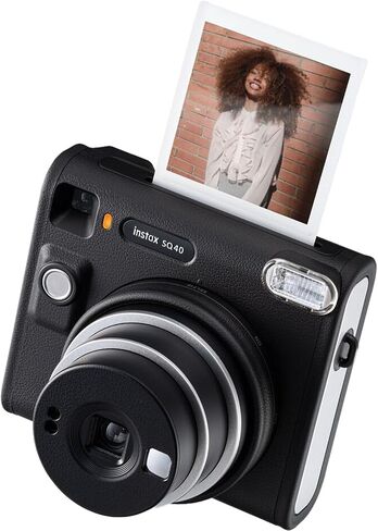 Fujifilm Instax Square SQ40 Instant Camera Vintage Black Bundle with Carrying Case + Cleaning Cloth in Saudi Arabia