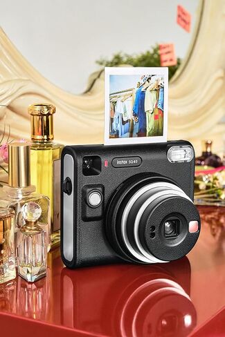 Fujifilm Instax Square SQ40 Instant Camera Vintage Black Bundle with Carrying Case + Cleaning Cloth in Saudi Arabia