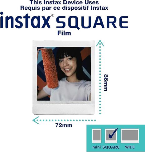 Fujifilm Instax Square SQ40 Instant Camera Vintage Black Bundle with Carrying Case + Cleaning Cloth in Saudi Arabia