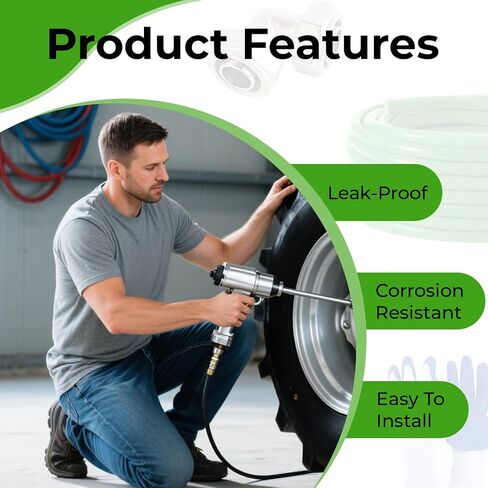 Shop Air Line 3/4" × 5' HDPE-Aluminum-HDPE Air Tubing, Compressed Air Line for Air Compressor Accessories, Leak Proof& Easy to Install Air Compressor in Saudi Arabia