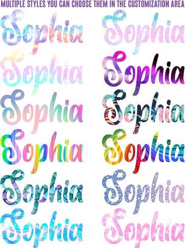 Colorful Magic Fairy Custom Name Wall Decal - Girls Wall Decor - WM117. Personalized Removable Nursery Sticker for Girls - Mural Room Decor for Kids in Saudi Arabia