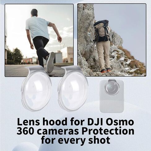قطعتان من واقيات العدسات لكاميرا DJI Osmo 360، غطاء واقي عدسة زجاجي مقوى بصري 9H نفاذية عالية لملحقات الكاميرا in Saudi Arabia