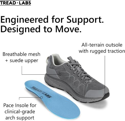 حذاء المشي لمسافات طويلة Tread Labs Dover RS ​​مع دعم للقوس - حذاء Ripstop Trail خفيف الوزن مع نعل خارجي Vibram (للرجال والنساء). in Kuwait