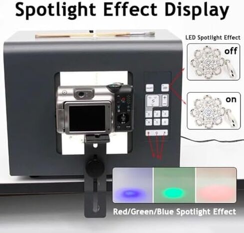 Professional Jewelry Photography Light Box Kit - 6 LED Light Modes, Removable Camera Bracket, Mini Softbox Photo Studio for Stunning Jewelry Images (35x28x28cm) in Saudi Arabia
