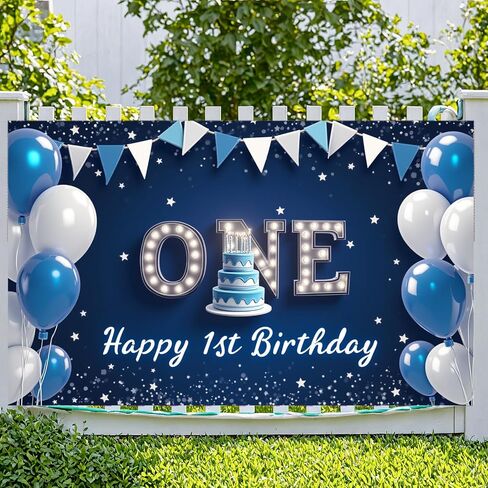 First Birthday Birthday Blue 1st Birthday Party Decoration Event Decoration Lighting Effect for Holiday Celebration Photo Shoot in Saudi Arabia