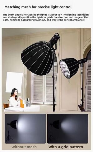 300C RGB LED Video Light with Reflector, 300W, APP Control, 12 Scenes 30000Lux/1m 2700-6500K CRI97+/TLCI97+ Full Color Bowens COB Continuous Output Lighting Dimmable for Studio Filming in Saudi Arabia