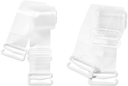 3 Pairs Clear Bra Straps, Invisible Adjustable Non - Slip Transparent Shoulder Straps TPU Shoulder Straps for Women and Girls - Adjustable Replacement for Strapless Bras (1.8*40 cm / 0.71*15.74 In) in Saudi Arabia