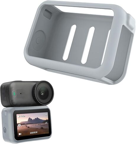 Silicone Protective Sleeve for DJI Osmo Nano, Soft Protection Case Battery Side Open, All-Round Protect Action Camera Cover for DJI Osmo Nano Accessories (Gray) in Saudi Arabia