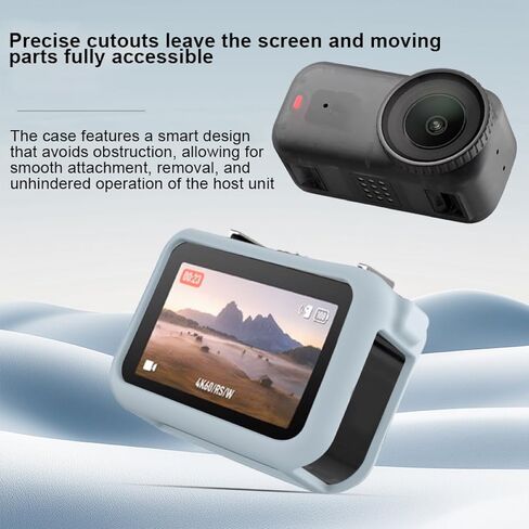 Silicone Protective Sleeve for DJI Osmo Nano, Soft Protection Case Battery Side Open, All-Round Protect Action Camera Cover for DJI Osmo Nano Accessories (Gray) in Saudi Arabia