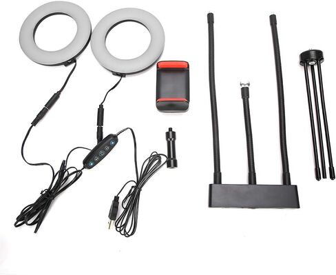 Selfie Ring Light Adjustable Fill Light with Tripod Stand USB Plug in Type for Live Broadcast Photography Studio Lighting White Light Yellow Light 5inch in Saudi Arabia