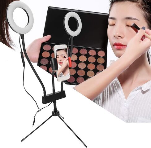 Selfie Ring Light Adjustable Fill Light with Tripod Stand USB Plug in Type for Live Broadcast Photography Studio Lighting White Light Yellow Light 5inch in Saudi Arabia