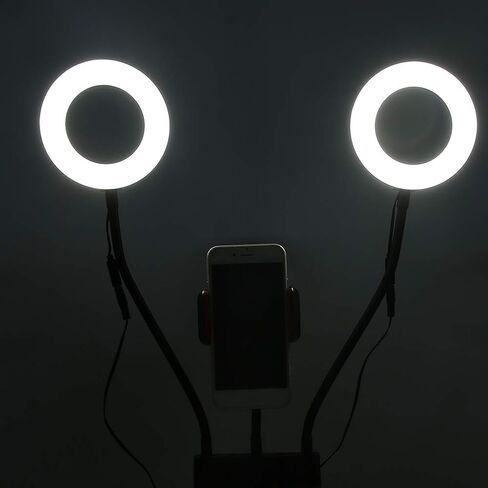 Selfie Ring Light Adjustable Fill Light with Tripod Stand USB Plug in Type for Live Broadcast Photography Studio Lighting White Light Yellow Light 5inch in Saudi Arabia