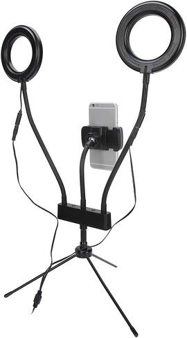Selfie Ring Light Adjustable Fill Light with Tripod Stand USB Plug in Type for Live Broadcast Photography Studio Lighting White Light Yellow Light 5inch in Saudi Arabia