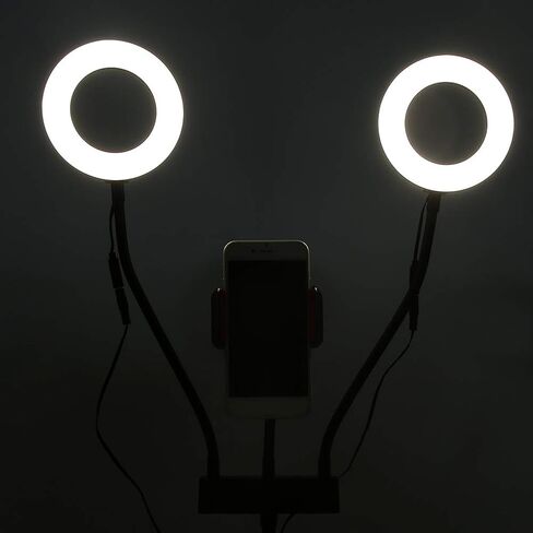 Selfie Ring Light Adjustable Fill Light with Tripod Stand USB Plug in Type for Live Broadcast Photography Studio Lighting White Light Yellow Light 5inch in Saudi Arabia