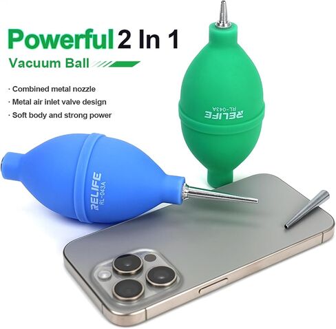منظف ​​الغبار القوي منفاخ الهواء من DIYPHONE 2 في 1 لإصلاح الهاتف، منظف الغبار، منفاخ الهواء للهاتف المحمول، والساعة، ولوحة المفاتيح، وتنظيف عدسات الكاميرات (قطعتان أخضر وأزرق) in Saudi Arabia