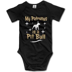 Pengshiliu My Patronus is A Pitbull Dog Baby Climbing Long Sleeve Onesie 0-6 Month Black in Saudi Arabia