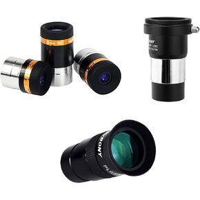 SVBONY 62 Degrees Telescope Eyepieces 4mm 10mm 23mm and 2X Barlow Wide Angle Aspheric Telescope Eyepiece Set Bundle with 40mm 1.25 inches Plossl Lens 40 Degree Field for Astronomical Observation in Kuwait