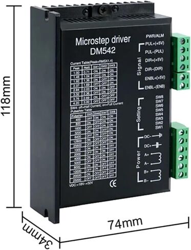 1 قطعة 20-50VDC 4.2A الرقمية DM542 تيار مستمر 20-50 فولت 5.6A DM556 محرك متدرج سائق صالح 2-Phase Nema 17 Nema23 المحرك (DM556) in Kuwait