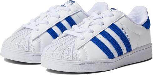 adidas Infant Superstar El I Sneaker, White Royal Blue in Saudi Arabia