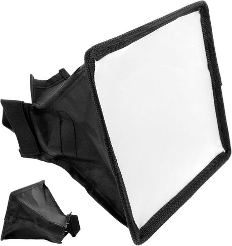 MERRYHAPY كاميرا فلاش الناشر سوفت بوكس ​​المحمولة خفيفة الوزن عاكسة مصباح يدوي الناشر مرفق لDSLR Speedlight سهلة التركيب المدمجة لينة ضوء ترتد مربع in Kuwait