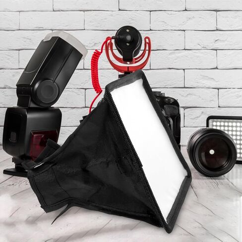MERRYHAPY كاميرا فلاش الناشر سوفت بوكس ​​المحمولة خفيفة الوزن عاكسة مصباح يدوي الناشر مرفق لDSLR Speedlight سهلة التركيب المدمجة لينة ضوء ترتد مربع in Kuwait