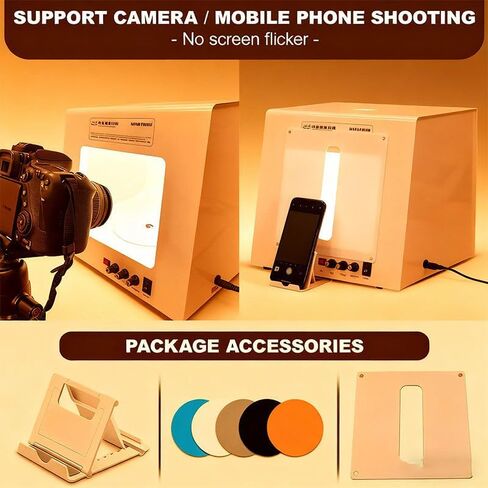 Professional Jewelry Photography Light Box Kit - 360° Electric Rotating, 4 Adjustable Brightness Fill Lights, Mini Softbox Photo Studio for Hanging & Placing Jewelry TB20 in Kuwait