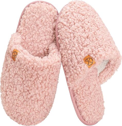 House Slippers for Women Comfy Faux Fur Memory Foam Bedroom Shoes Slip On Slides for Indoor Outdoor Use in Saudi Arabia