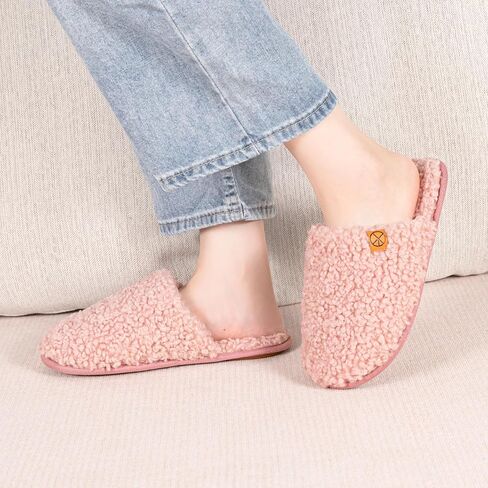 House Slippers for Women Comfy Faux Fur Memory Foam Bedroom Shoes Slip On Slides for Indoor Outdoor Use in Saudi Arabia