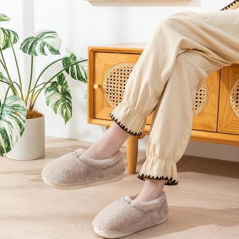Women's Plush Memory Foam House Slippers - Lightweight Cozy Fleece- Lined Indoor Slides with Non-Slip Sole| Machine Washable in Saudi Arabia