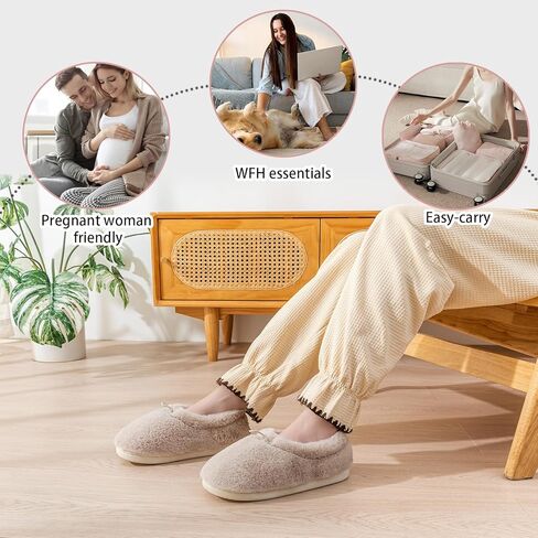 Women's Plush Memory Foam House Slippers - Lightweight Cozy Fleece- Lined Indoor Slides with Non-Slip Sole| Machine Washable in Saudi Arabia