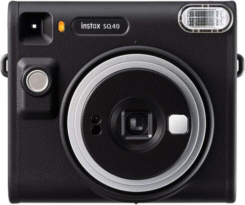 Fujifilm Instax Square SQ40 Instant Camera Black Bundle with Fuji Instax Film Value Pack (20 Sheets) + Vintage Style Compatible Carrying Case + Microfiber Cleaning Cloth in Saudi Arabia