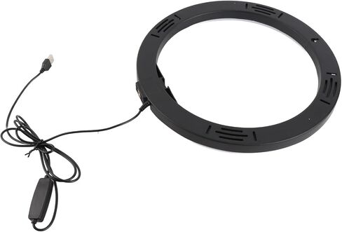 مصباح دائرة USB من CHICIRIS مع واجهة توسيع الحذاء البارد المزدوج، 12 بوصة 160LED، 3 مفتاح درجة حرارة اللون لاستوديو التصوير الفوتوغرافي لغرفة المكياج in Saudi Arabia