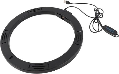مصباح دائرة USB من CHICIRIS مع واجهة توسيع الحذاء البارد المزدوج، 12 بوصة 160LED، 3 مفتاح درجة حرارة اللون لاستوديو التصوير الفوتوغرافي لغرفة المكياج in Saudi Arabia