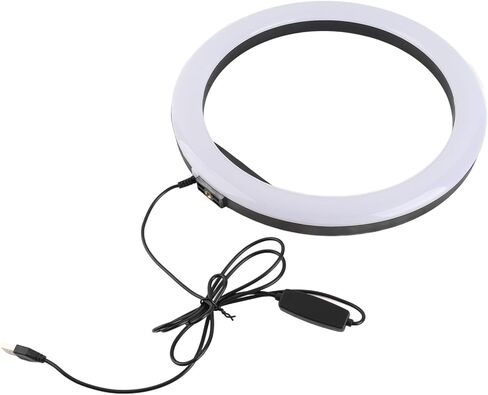مصباح دائرة USB من CHICIRIS مع واجهة توسيع الحذاء البارد المزدوج، 12 بوصة 160LED، 3 مفتاح درجة حرارة اللون لاستوديو التصوير الفوتوغرافي لغرفة المكياج in Saudi Arabia