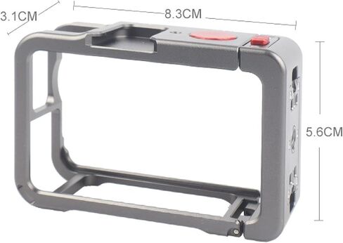 Suitable for DJI Action 6 Aluminum Alloy Rabbit Cage, Expansion Frame Protective Case Cold Shoe Panoramic for DJI Action 6 Camera Accessories in Saudi Arabia