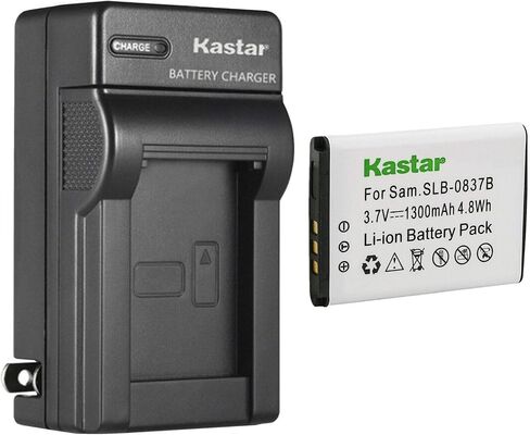 Kastar 2-Pack SLB-0837(B) Battery and AC Wall Charger Replacement for Samsung SLB-0837B SLB-0837(B) Battery, Samsung Digimax L301, Digimax NV8, Digimax NV10, Digimax NV15, Digimax NV20 Camera in Saudi Arabia