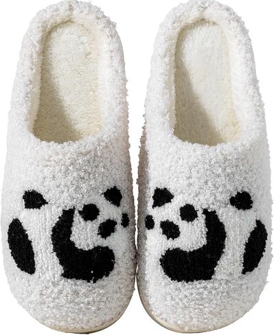 Women's Ultra Cozy Plush Slippers with Memory Foam - Non-Slip Winter Indoor House Shoes, Warm Fuzzy Comfy Cute Footwear for Her, Festive Home Comfort in Saudi Arabia