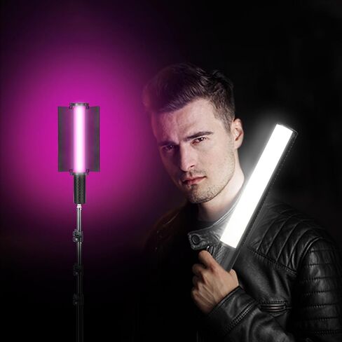 PUSOKEI 20W RGB LED Stick Light للتصوير الفوتوغرافي، إضاءة فيديو بالألوان الكاملة مع 36000 لون ومغناطيس قوي، 95+ CRI 1800K -9000K Bi - شريط إضاءة محمول ملون لإنشاء المحتوى in Saudi Arabia