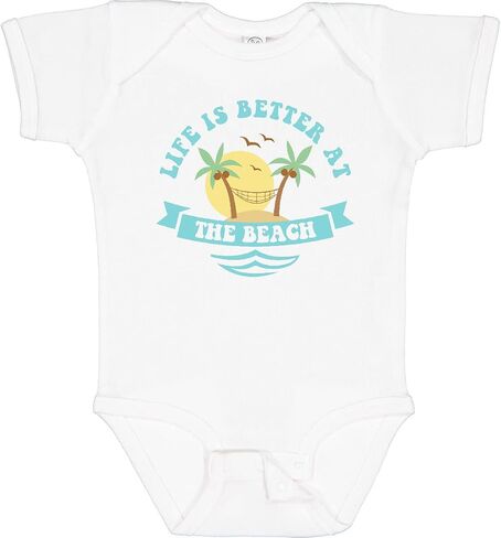inktastic Life's Better At the Beach Baby Bodysuit in Saudi Arabia
