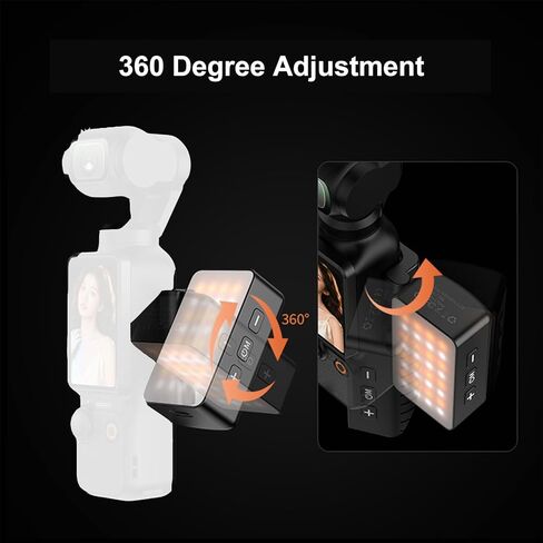 ضوء كاميرا LED قابل للطي من Asixxsix، 3 أوضاع لدرجة حرارة اللون 2700K 5500K 9000K مع بطارية 500 مللي أمبير IPX4 مقاومة للماء، لكاميرا الفيديو DSLR والبث المباشر للتصوير الفوتوغرافي، وملء الضوء in Kuwait
