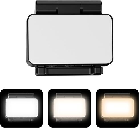 ضوء كاميرا LED قابل للطي من Asixxsix، 3 أوضاع لدرجة حرارة اللون 2700K 5500K 9000K مع بطارية 500 مللي أمبير IPX4 مقاومة للماء، لكاميرا الفيديو DSLR والبث المباشر للتصوير الفوتوغرافي، وملء الضوء in Kuwait