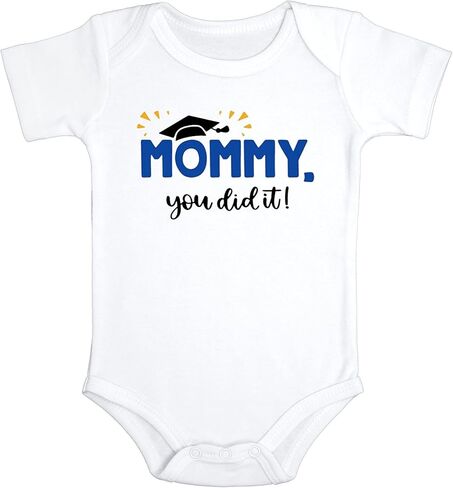 Mommy You Did It Baby Bodysuit | Mom Graduation Gift | Mom Graduation Baby Jumpsuit in Saudi Arabia