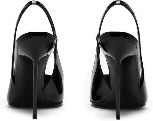 Pointed Closed Toe Slingback High Heels for Women Stilettos Stretch Slip-on Pumps Patent Leather Elegant Party Dressy Shoes, Size 6-11 in Saudi Arabia