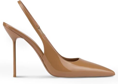 Pointed Closed Toe Slingback High Heels for Women Stilettos Stretch Slip-on Pumps Patent Leather Elegant Party Dressy Shoes, Size 6-11 in Saudi Arabia