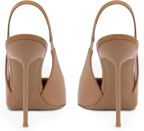 Pointed Closed Toe Slingback High Heels for Women Stilettos Stretch Slip-on Pumps Patent Leather Elegant Party Dressy Shoes, Size 6-11 in Saudi Arabia