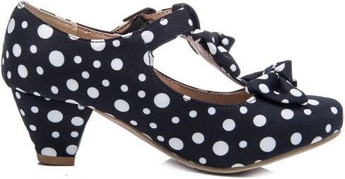 MFairy Women Mid Block Heel Mary Jane Shoes Polka Dot Bow Dress Pumps in Saudi Arabia