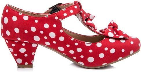 MFairy Women Mid Block Heel Mary Jane Shoes Polka Dot Bow Dress Pumps in Saudi Arabia