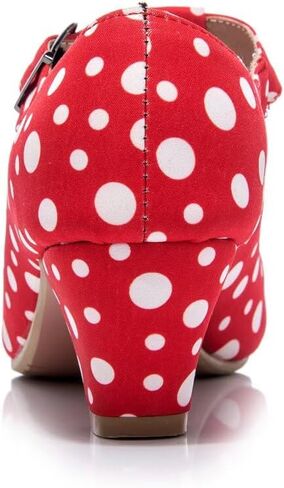 MFairy Women Mid Block Heel Mary Jane Shoes Polka Dot Bow Dress Pumps in Saudi Arabia