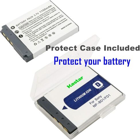 Kastar LTD2 USB Battery Charger Compatible with Sony NP-BD1 Battery, BC-CSD BC-CS3 Charger, Cyber-Shot DSC-T500, Sony Cyber-Shot DSC-T700, Cyber-Shot DSC-T900, Cyber-Shot DSC-TX1 Cameras in Saudi Arabia
