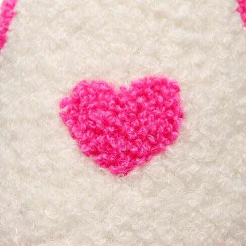 Fuzzy House Slippers for Unisex Cute Mini Hearts Pattern Slip-on Plush Non-slip Slippers Valentine's Day Gifts in Saudi Arabia